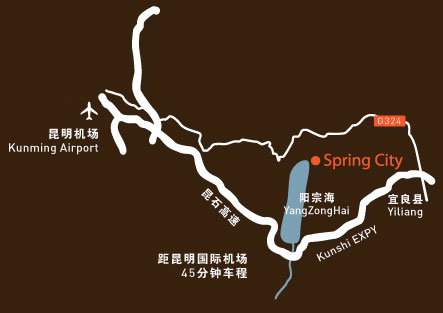 春城高尔夫地理位置及位置图